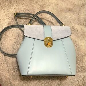 Viola Castellani Baby Blue Leather Bag
